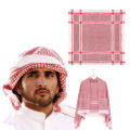 Arabic Head Scarf Keffiyeh, Middle East Tactical Desert Headwear Shemagh, Muslim Arab Scarf Turban, Palestinian Kufiyeh / Arabic Shemagh, Islamic Imama Paag, Balochi Dastar Turban Pagri, Head-Cover & Wrap Scarfs Cottton Rumaal Safa Stoles For Men & Women,. 