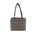 Women's Embroidery Handbag - Black. 