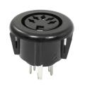 Female 5 Pin DIN Plug Panel Mounted Keyboard Cable Connector Adapter. 