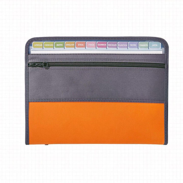 Material File Organizer Easy Access Portable A4 Size Accordion Folder 13 Pocket Expanding Document Bag for Office Use Document Management Business Meetings Student Supplies Travel Organizing