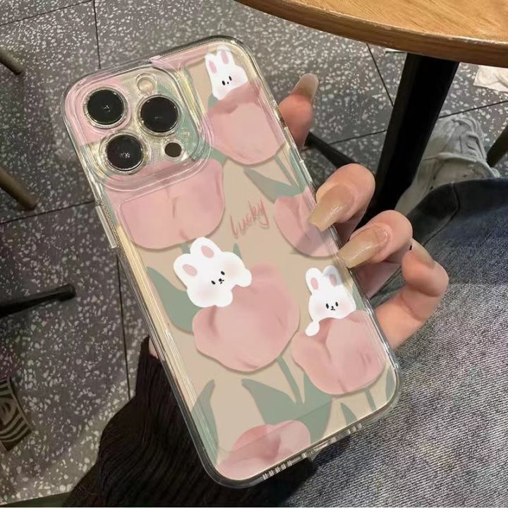 Cartoon Elegant Cute Casing Oil Painting Flower Tulip Butterfly Pattern Case for itel A80 Clear Softcase Premium Shockproof Back Cover