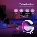 WTK - BT 2301 GLamp 500 G-Shaped Smart LED Lamp - RGB Color Changing, Bluetooth Speaker, Wireless Charging, Touch Controls - Modern Home and Office Lighting. 