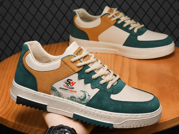 Sherry%20Wears%20Stylish%20Sneakers%20Shoes%20for%20Men%20Women%20Boys%20Girls%20%20Casual%20Fashion%20Joggers%20%20Trendy%20Lace-Up%20Sneakers%20%20Comfortable%20Walking%20Shoes%20%20Green%20White%20&%20Blue%20White%20Combination%20%20EU%20Size%206-11%20-%20Image%209