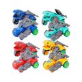 Impact deformable dinosaur toy car kids friction car fall resistant spin racing car boy toy car gift. 