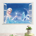 Yfashion Cartoon 3D  Frozen Princess Wall Stickers for Kids Rooms Nursery e Decor. 