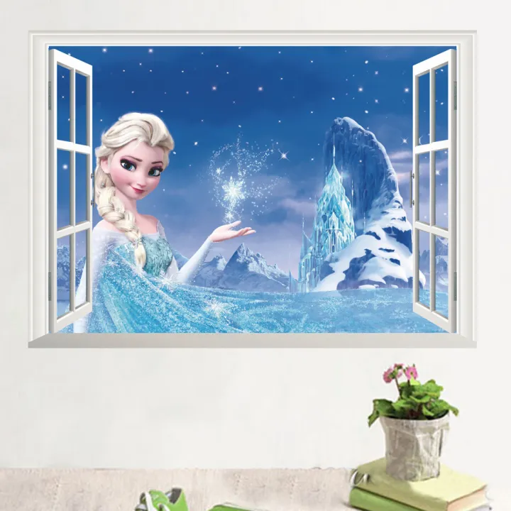 Yfashion%20Cartoon%203D%20%20Frozen%20Princess%20Wall%20Stickers%20for%20Kids%20Rooms%20Nursery%20e%20Decor%20-%20Image%202