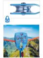 XINDA Professional Pulley Gear Mountaineering Rock Climbing Rescue High Altitude Carriage Rescue Pulley Sheave with Swing Plate. 
