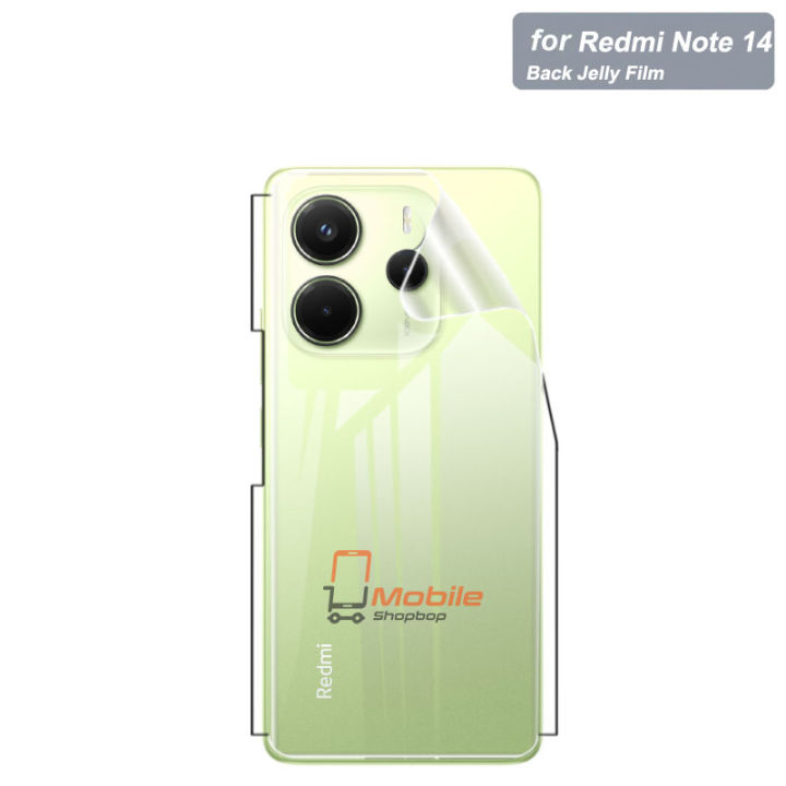 Xiaomi Redmi Note 14 Back Jelly Protector Soft Film Protection With Sides Cover For redmi note14 - Transparent