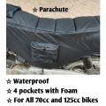 High quality bike cover  g/w 3 pockets for All 70cc bike cover, all 125cc cover, honda pridor cover, suzuki 110 cover, motorcycle seat cover / universal size bike seat cover bike tank cover motorcycle accessories bike accessories. 