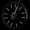 12PCS/Bag Bicycle Wheel Spokes Reflective Sticker Tube Strip Warning Light DIY 7.5cm Cycling Reflector Reflective Safety Kit. 