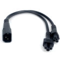 IEC320 C14 C8 To 2X C7 C5 C13 Y Split AC Power Cord, IEC Figure 8 Male To 2 Female 1 In 2 Out AC Power Cable 30cm Black. 