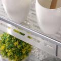 2 Layer Aluminium Bathroom Square Corner Shelf - Silver. 