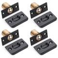 4 Pack Closet Door Ball Catch Door Ball Catches for Interior Doors Dual Adjustable Ball Bearing Catch Black. 
