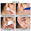 Ear Piercing KIT Disposable No Pain Safety Unit Tool With Ear Stud Asepsis Pierce Kit For Girls Women Men (white). 