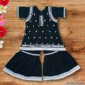 Garara Dress Stylish | Baby Girls Garara Suit | 3-Piece Gharara Set | Black Dress for Kids | New Collection 2025. 