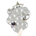 14 Pcs Decorative Balloons Set (Star, Heart Shaped & Latex Party Balloons Set) For Birthday and Event Decoration. 