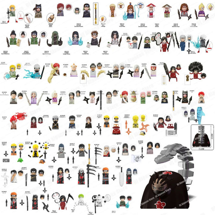 Naruto Mini Figures Anime Action Temari Gaara Nara Shikamaru Uchiha Madara Senju Hashirama Building Blocks Toys Dislikelike