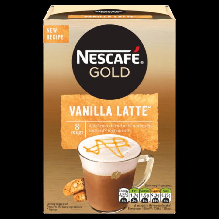 Nescafé Gold Vanilla Latte Coffee 8 Sachets
