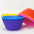 PACK OF 6 Silicone Baking Cups Reusable Muffin Liners Non-Stick Cup Cake Molds Set Cupcake Silicone Liner Standard Size Silicone Cupcake Holder Reusable Cupcake Liners Bpa Free. 