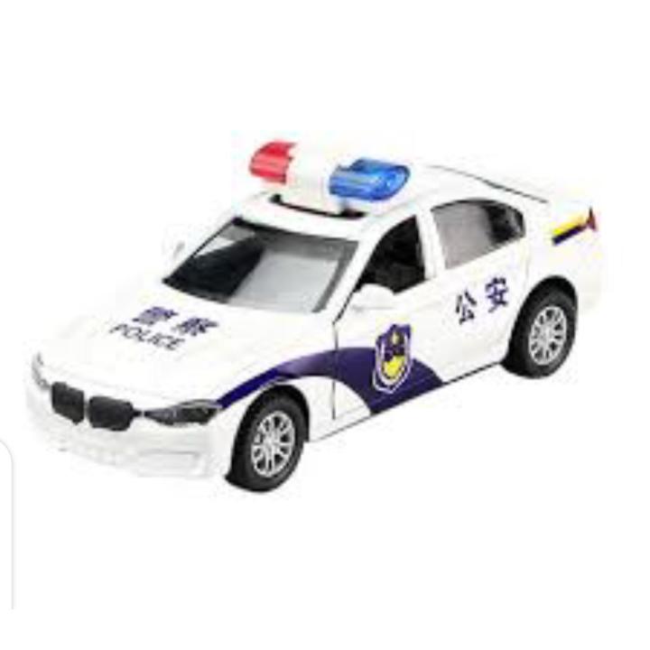 Police Car Die-Cast Metal (Lights and Music) Pull Back Function