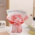 Flower Bouquet Craft Bouquet Making Materials Artificial Flowers Flower Making Set DIY Bouquet Set for Birthday Wedding Party Gift for Women. 
