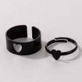 Trendy heart couple rings for girls - New couple Adjustable rings - Love Rings for women Engagement rings. 