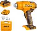INGCO 20v Cordless Heat Gun (with 4A Battery, charger, nozzles & box). 