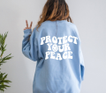 "Protect Your Peace" Oversized Hoodie. 