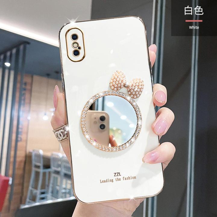 LECOMES for iPhone Xs/iPhone X Back Cover with Bowknot Makeup
