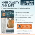 OxyDerm Scar Sheets Efficent Surgery Scar Removal Premium Medical Silicone Gel Sheet Size 4cm X 15cm - 5 pcs. 