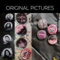 Black Pink Badges Bts Army Kpop (Pack of 4). 