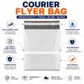 Courier Flyer Bag with Full Width Label Pocket | Self Adhesive Tamper Proof | Waterproof Packaging | 7x9, 8x11, 10x14, 12x16. 