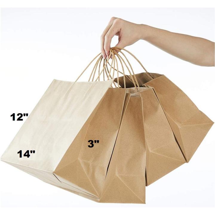 Pack of 10 Paper Bags 14 X 12 X Gift Bags, Party Bags, Shopping - Main Image