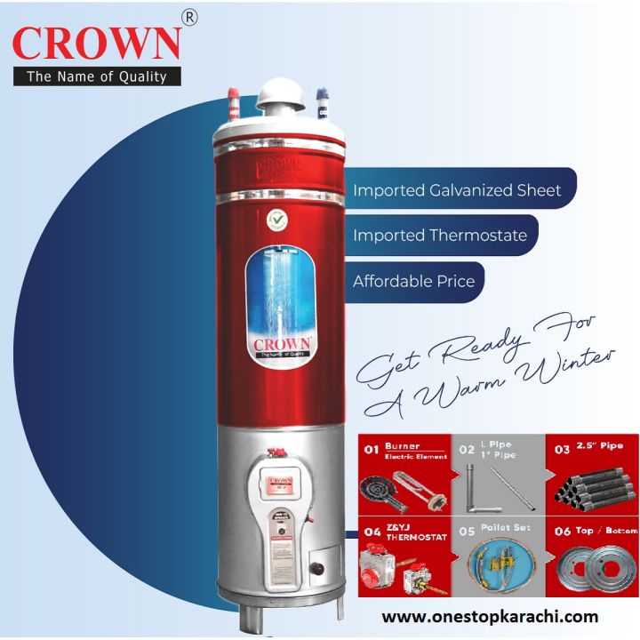 Crown Geyser 30 Gallons Gauge : 10 x 10 Imported GI Pipe