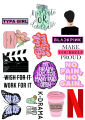 Stickers for Girls - Aesthetic Art Stickers for mobile - Netflix Stickers - K Drama Stickers - Pack of 15. 