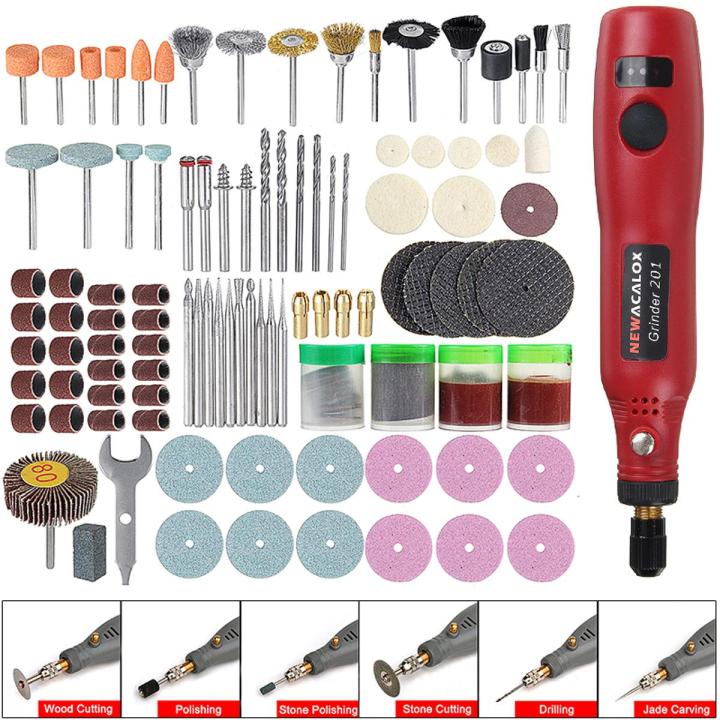 DC 5V 10W Mini Grinding Machine USB Wireless Electric Drill Grinder Set Polishing Drilling Rotary Tool