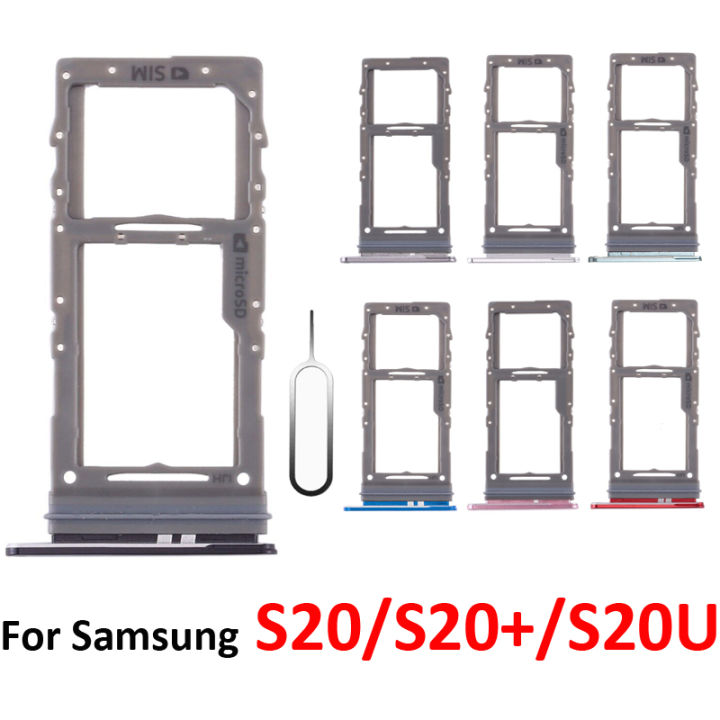 For Samsung Galaxy S20 Plus S20+ Ultra G980 G985 G988 Sim Card Reader Holder Dual Single Chip Tray Holder Slot Adapter