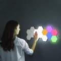 Quantum Light Hexagonal RGB Colors Wall Light Touch Sensitive Modular Light DIY Quantum Lights Creative Geometry Assembly LED Night Light for Home Decor (6 Pack). 