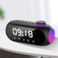 Portable Mini FM Radio Receiver Hifi Sound RGB Bluetooth Speaker with Clock Dual Alarm Clock Support Handsfree -A Durable Easy Install. 