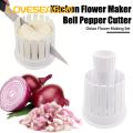 Bell Pepper Cutter Chef Onion Cutter Blossom Maker All-in-one Flower Making Kit for Tomatoes More Easy to Use Kitchen Tool. 