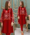 Stylish Embroidered Dress For Women (Two Piece Suit) Casual Embroided Dresses For Women. 