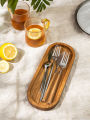 Wooden Fancy Food Serving Tray, Hand Made Wooden Tray,  using for  serving fries ,fast food and  spone & kinfe. 