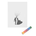New decoration DIY Thumbprint Tree/Balloon Wedding Sign Guest Book Canvas Painting+Inkpad  #60*80cm. 