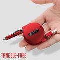 Stylish Cafele 2 In 1 Retractable Usb Cable. 