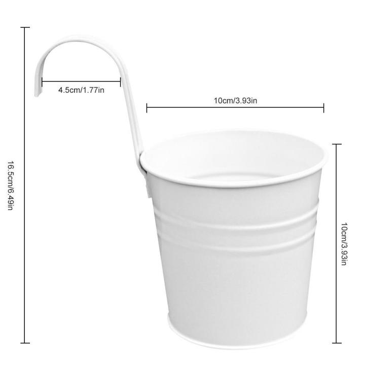Topsky%20Balcony%20Garden%20Hanging%20Flower%20Pot,%20Iron%20Metal%20Flowerpot%20Garden%20Decoration%20Supplies%20Accessories,%20Vase%20Bucket%20flower%20pots%20Plant%20Planter%20Baskets%20Fence%20-%20Image%205