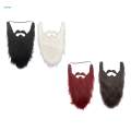 Long Beard Costume Fake Mustache Fake Beard Mustaches Dwarf Gnome Beard Costume Accessories Dress Up for Party Cosplay Supplies , Black. 