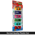 6 Pcs - Plastic Car Toy Free Wheel Normal Quality Toys Set For Kids Boys Girls Baby Babies Fun Playing Racer Vehicle. 