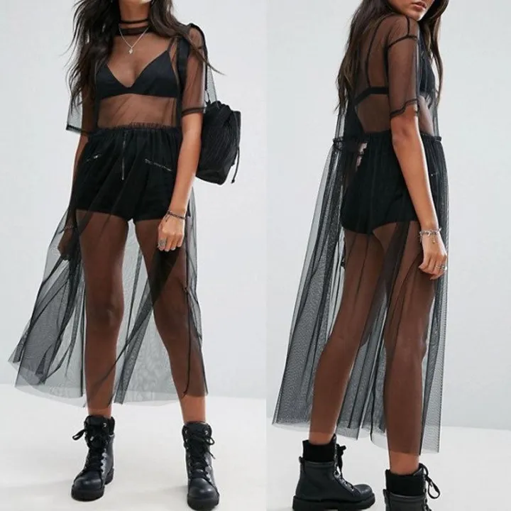 New%20Women%20Black%20Gauze%20Mesh%20Midi%20Dress%20Sheer%20Maxi%20Dress%20Tulle%20Long%20Dress%20Swimwear%20-%20Image%204