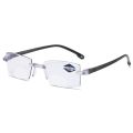 4 Pairs Retro PC Reading Glasses Strength: 1.0~4.0x Black+Blue Blue Light Blocking Glasses Multifocal Diamond-cut Bifocal Anti Eyestrain Reading Glasses Readers. 