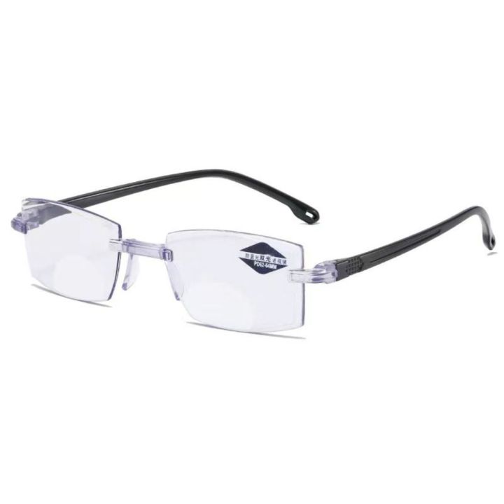 4 Pairs Retro PC Reading Glasses Strength: 1.0~4.0x Black+Blue Blue Light Blocking Glasses Multifocal Diamond-cut Bifocal Anti Eyestrain Reading Glasses Readers